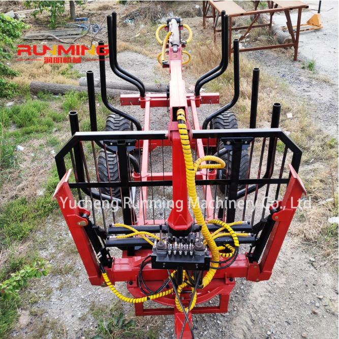 Log Loader Timber Trailer with Crane